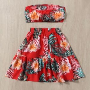 Two piece summer set  tube top w/bottom